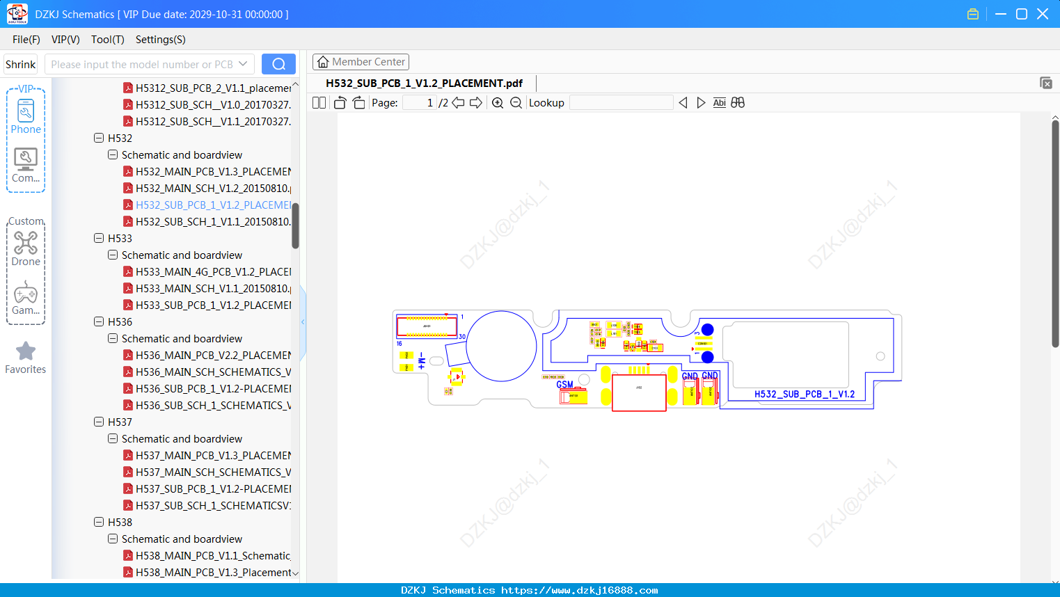 Infinix H532_SUB_PCB_1_V1.2_PLACEMENT